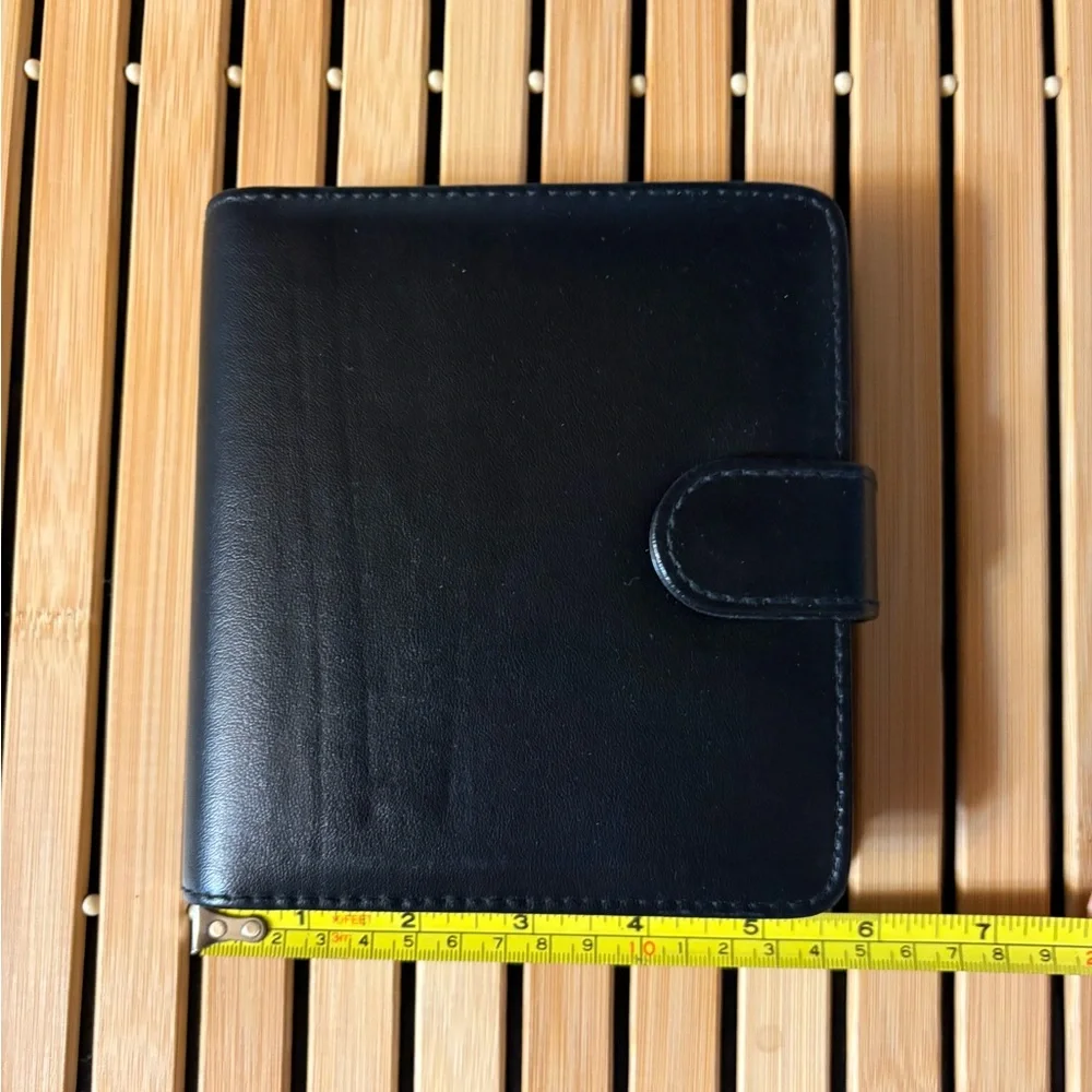 Black Faux Leather Planner - No Specific Year - Can be used for any